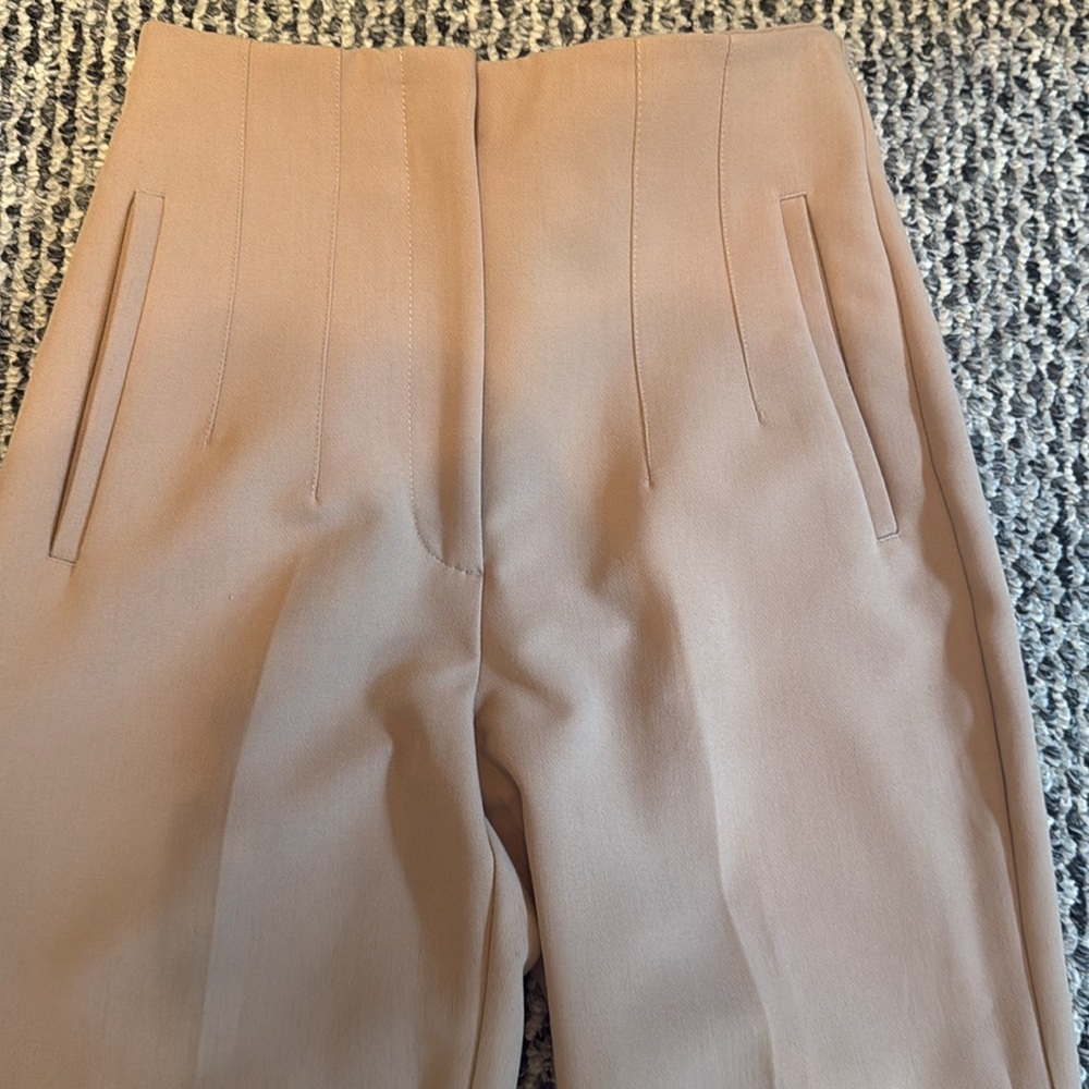 Zara Women  Beige Dress Pants size small - Picture 2 of 6